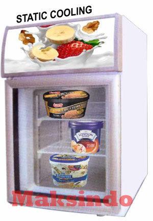 mesin glass door freezer es krim